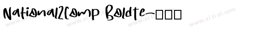 National2Comp BoldTe字体转换